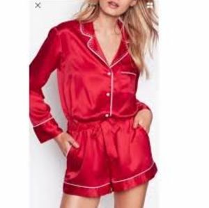 Victoria's Secret Scarlet Satin Pajama Set